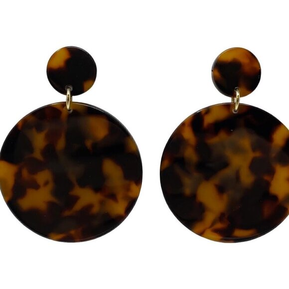 Tortoise Shell Earrings - Picture 1 of 1